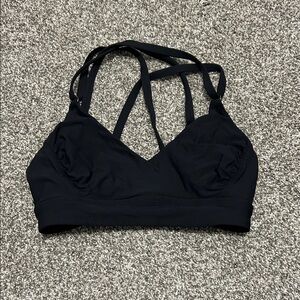 Black Strappy Swim Top
